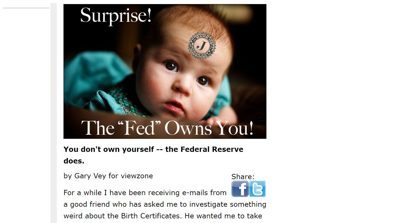 The Federal Reserve Owns Your Life - Viewzone